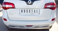 18 549 р. Защита заднего бампера (Ø75x42 мм, нержавейка) Russtal Renault Koleos Phase 1 (2007-2011)  с доставкой в г. Владивосток. Увеличить фотографию 2