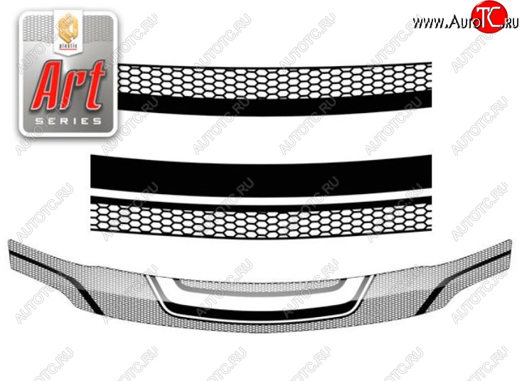 2 479 р. Дефлектор капота CA-Plastiс  Renault Logan  1 (2004-2010) дорестайлинг (Серия Art белая)  с доставкой в г. Владивосток