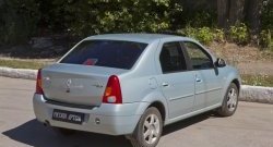 1 239 р. Защитная накладка на задний бампер RA  Renault Logan  1 (2004-2010) дорестайлинг  с доставкой в г. Владивосток. Увеличить фотографию 2