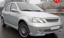 4 249 р. Пороги накладки Street Renault Logan 1 дорестайлинг (2004-2010) (Неокрашенные)  с доставкой в г. Владивосток. Увеличить фотографию 2