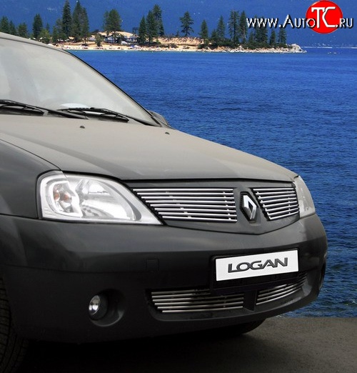 4 148 р. Декоративные вставки решетки радиатора Novline Renault Logan 1 дорестайлинг (2004-2010)  с доставкой в г. Владивосток