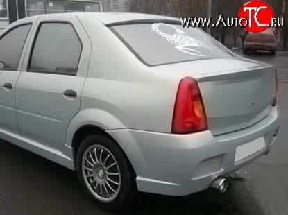 2 699 р. Лип спойлер Street Renault Logan 1 дорестайлинг (2004-2010) (Неокрашенный)  с доставкой в г. Владивосток