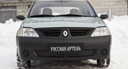 769 р. Зимняя заглушка решетки переднего бампера РА  Renault Logan  1 (2004-2010) дорестайлинг  с доставкой в г. Владивосток. Увеличить фотографию 2