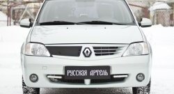 879 р. Зимняя заглушка решетки радиатора РА  Renault Logan  1 (2004-2010) дорестайлинг  с доставкой в г. Владивосток. Увеличить фотографию 3