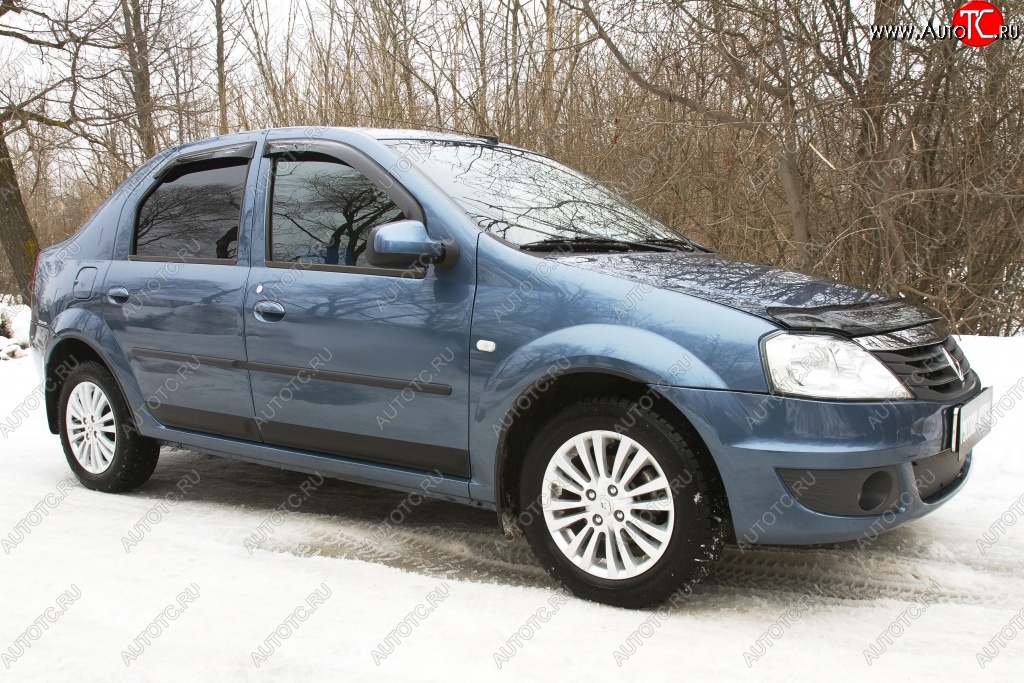 3 599 р. Молдинги RA (комплект)  Renault Logan  1 (2010-2016) рестайлинг (Поверхность глянец (под окраску), Неокрашенные)  с доставкой в г. Владивосток