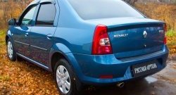 1 339 р. Защитная накладка на задний бампер RA  Renault Logan  1 (2010-2016) рестайлинг  с доставкой в г. Владивосток. Увеличить фотографию 3