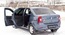 1 529 р. Накладки на порожки автомобиля RA Renault Logan 1 рестайлинг (2010-2016) (Комплект (4 шт.))  с доставкой в г. Владивосток. Увеличить фотографию 2