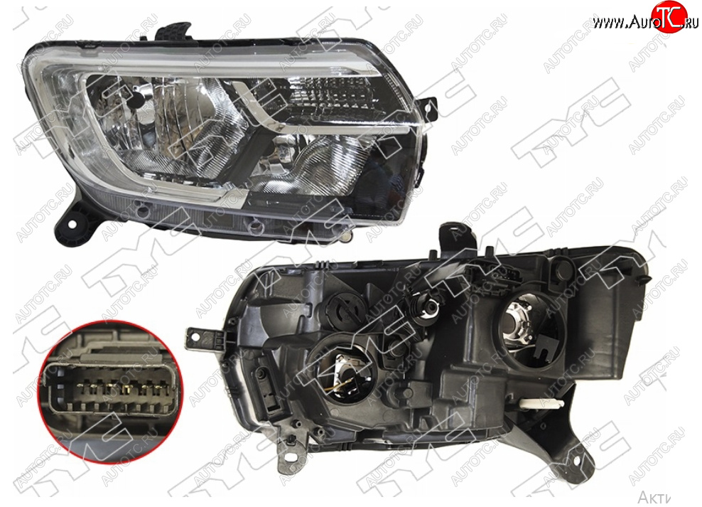 16 549 р. Правая фара TYC Renault Logan 2 рестайлинг (2018-2024)  с доставкой в г. Владивосток