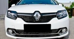 699 р. Реснички на фары RA Renault Logan 2 рестайлинг (2018-2024) (Неокрашенные)  с доставкой в г. Владивосток. Увеличить фотографию 3