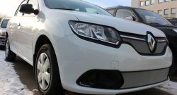 1 539 р. Сетка в решетку радиатора Russtal  Renault Logan  2 (2014-2018) дорестайлинг (хром)  с доставкой в г. Владивосток. Увеличить фотографию 2