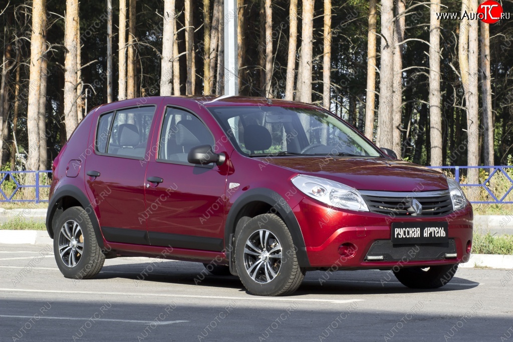 2 489 р. Накладки на колёсную арку RA (Передняя правая)  Renault Sandero Stepway  (BS) (2010-2014) (Поверхность шагрень)  с доставкой в г. Владивосток