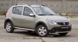 3 099 р. Молдинги дверей RA (узкие, комплект)  Renault Sandero  (BS) (2009-2014) (Поверхность шагрень)  с доставкой в г. Владивосток. Увеличить фотографию 2