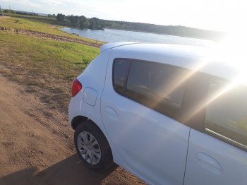 6 499 р. Спойлер INMAX Renault Sandero Stepway (B8) дорестайлинг (2014-2018) (неокрашенный)  с доставкой в г. Владивосток. Увеличить фотографию 7