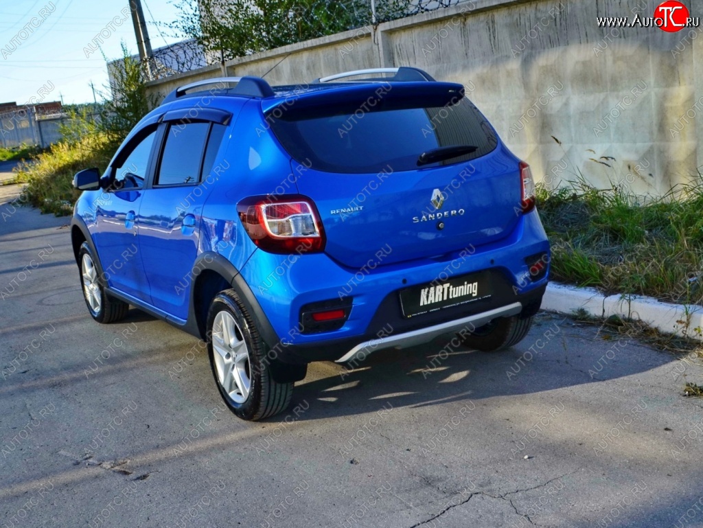 2 799 р. Спойлер на багажник KART Renault Sandero Stepway (B8) дорестайлинг (2014-2018) (Неокрашенный)  с доставкой в г. Владивосток