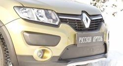 1 079 р. Зимняя заглушка решетки переднего бампера Stepway РА  Renault Sandero Stepway  (B8) (2014-2018) дорестайлинг  с доставкой в г. Владивосток. Увеличить фотографию 3