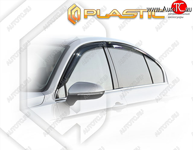 2 299 р. Дефлектора окон CA-Plastic Volkswagen Passat B8 седан дорестайлинг (2015-2019) (Classic полупрозрачный)  с доставкой в г. Владивосток