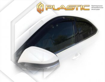 2 079 р. Дефлектора окон CA-Plastic  Toyota Harrier  XU60 (2013-2017) дорестайлинг (серия Classic полупрозрачный, Без хром. молдинга)  с доставкой в г. Владивосток. Увеличить фотографию 2