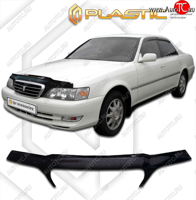 2 369 р. Дефлектор капота (exclusive) CA-Plastic  Toyota Cresta  X100 (1998-2001) рестайлинг (Classic чёрный, Без надписи)  с доставкой в г. Владивосток