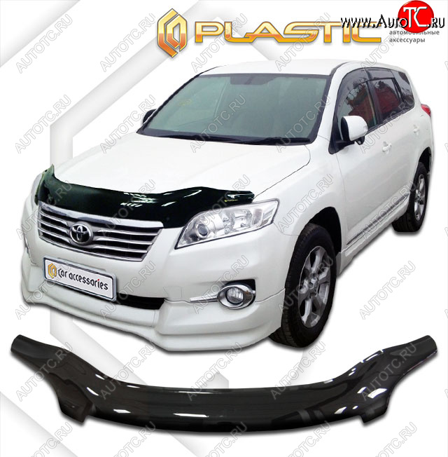 2 369 р. Дефлектор капота (exclusive) CA-Plastic  Toyota Vanguard (2007-2013) (Classic чёрный, Без надписи)  с доставкой в г. Владивосток