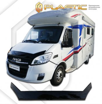 2 899 р. Дефлектор капота exclusive CA-Plastic  Iveco Baudi (2018-2025) автодом (Classic черный, без надписи)  с доставкой в г. Владивосток. Увеличить фотографию 1