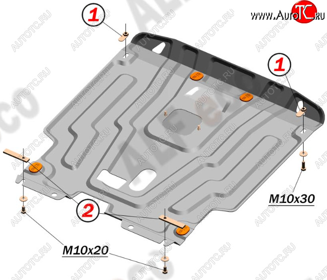 15 399 р. Защита картера двигателя и КПП Alfeco  Chevrolet Lacetti ( седан,  универсал,  хэтчбек) (2002-2013) (Алюминий 4 мм)  с доставкой в г. Владивосток