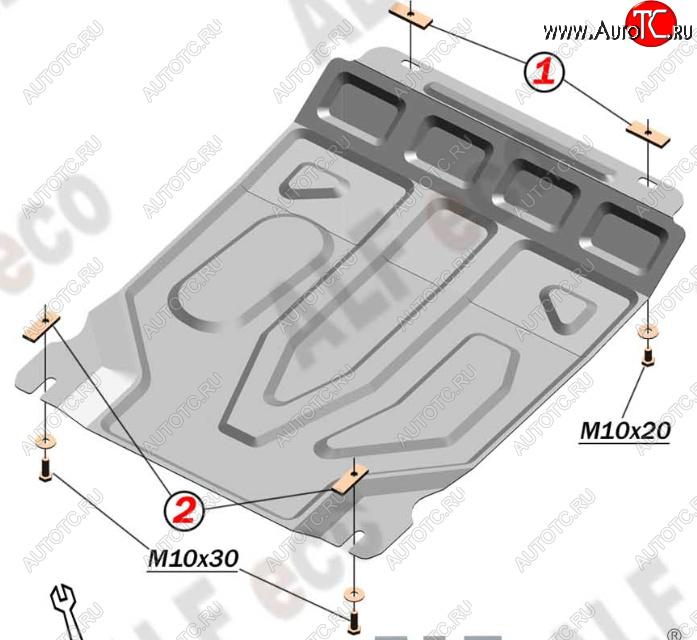 10 499 р. Защита картера двигателя и КПП Alfeco  Chevrolet Lanos  T100 (2002-2017) седан (Алюминий 4 мм)  с доставкой в г. Владивосток