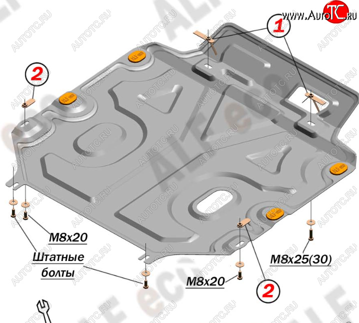 14 699 р. Защита картера двигателя и КПП Alfeco  Chevrolet Captiva (2011-2016) 1-ый рестайлинг, 2-ой рестайлинг (Алюминий 4 мм)  с доставкой в г. Владивосток