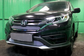           Защита радиатора Honda CR-V IV 2015-2017 2.0 chrome низ Honda (Хонда) CR-V (СР-В)  RM1,RM3,RM4 (2014-2018) RM1,RM3,RM4 рестайлинг ()