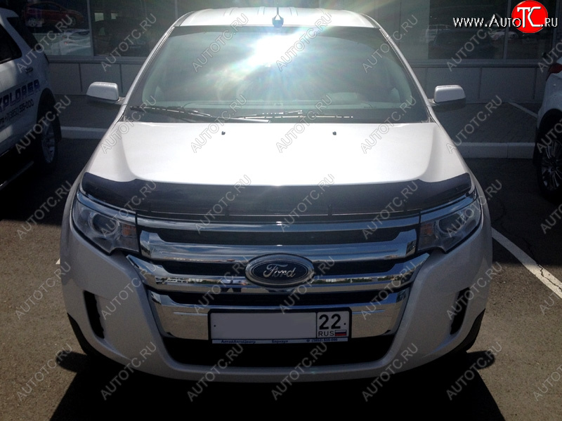 3 299 р. Дефлектор капота SIM Ford Edge U387 рестайлинг (2011-2015)  с доставкой в г. Владивосток