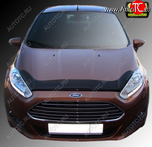 2 879 р. Дефлектор капота SIM Ford Fiesta 6 хэтчбэк 3 дв. рестайлинг (2012-2019)  с доставкой в г. Владивосток