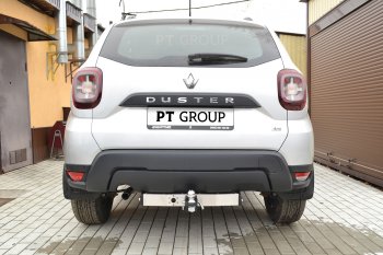 18 399 р. Фаркоп (с нержавеющей накладкой) Petroil Tuning Renault Duster HM рестайлинг (2021-2024) (Без заглушки )  с доставкой в г. Владивосток. Увеличить фотографию 6