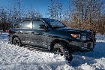 65 999 р. Бампер передний силовой РИФ  Toyota Land Cruiser  200 (2007-2015) дорестайлинг, 1-ый рестайлинг (С дополнительными фарами, защитной дугой и защитой бачка омывателя)  с доставкой в г. Владивосток. Увеличить фотографию 4