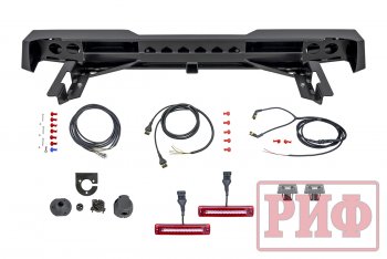 48 849 р. Бампер силовой задний РИФ Toyota Hilux AN10,AN20 дорестайлинг (2004-2008) (с квадратом под фаркоп и фонарями)  с доставкой в г. Владивосток. Увеличить фотографию 2