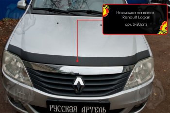 Декоративная накладка на капот Русская Артель Renault (Рено) Logan (Логан)  1 (2010-2016) 1 рестайлинг  (Поверхность текстурная)