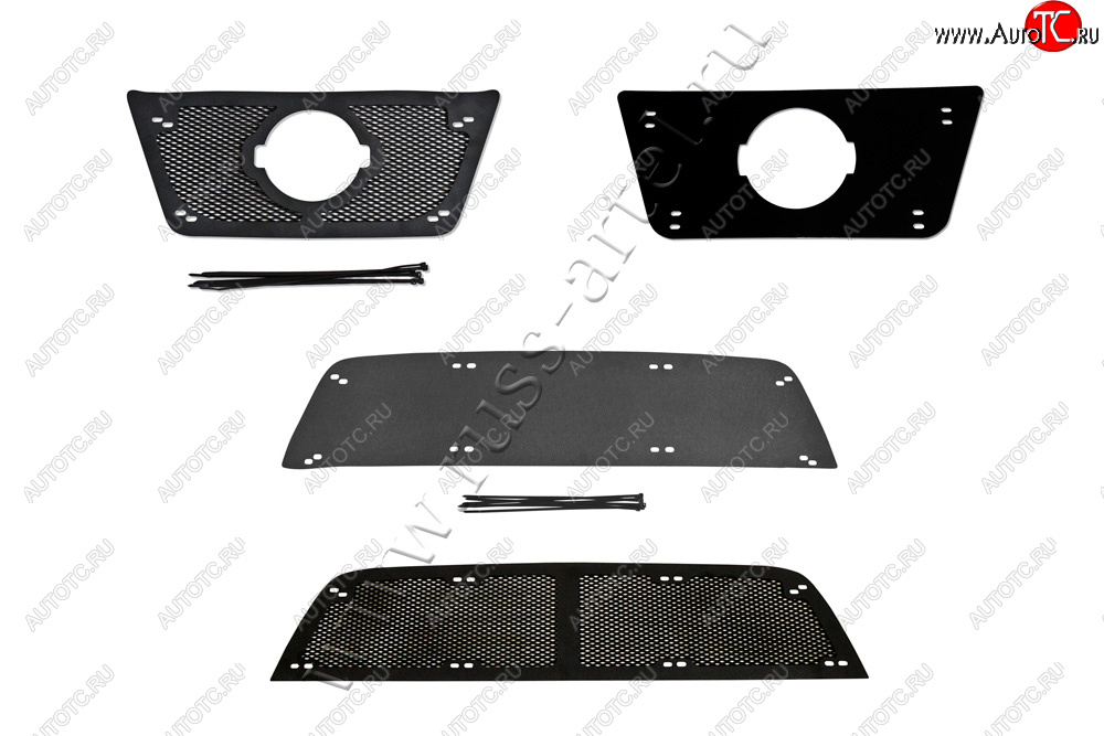 5 299 р. Комплект сетка и зимняя заглушка решетки радиатора и переднего бампера Русская Артель Nissan Terrano D10 дорестайлинг (2013-2016) (Поверхность текстурная)  с доставкой в г. Владивосток