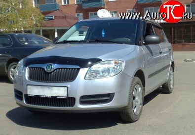 1 754 р. Дефлектор капота NovLine Skoda Fabia Mk2 хэтчбэк дорестайлинг (2007-2010)  с доставкой в г. Владивосток