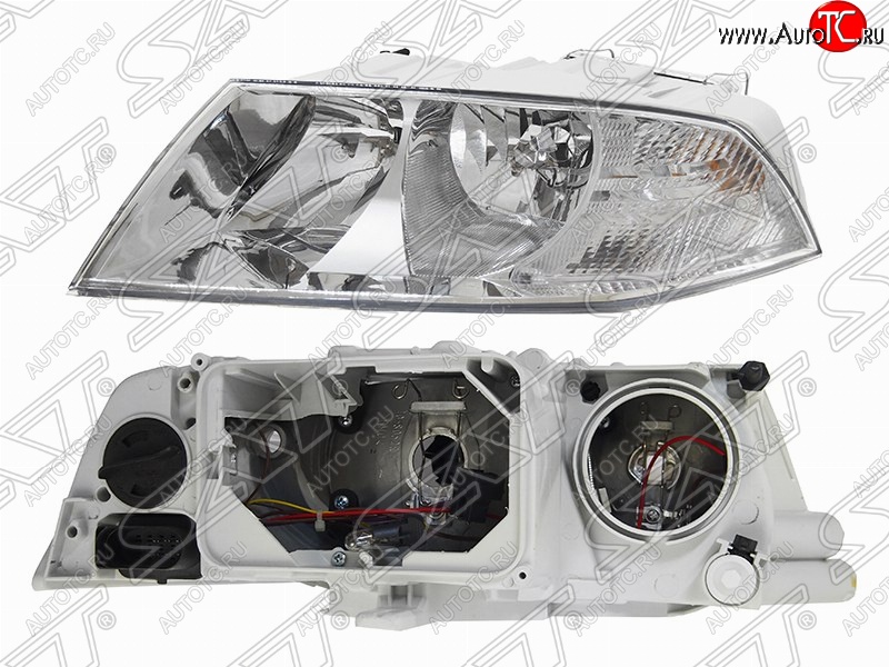 6 999 р. Левая фара передняя SAT  Skoda Octavia  A5 (2004-2008) дорестайлинг лифтбэк, дорестайлинг универсал  с доставкой в г. Владивосток