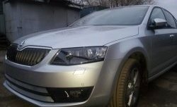 2 699 р. Сетка (для комплектации Ambition, Elegance) на бампер Russtal (хром) Skoda Octavia A7 дорестайлинг лифтбэк (2012-2017)  с доставкой в г. Владивосток. Увеличить фотографию 2