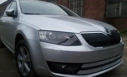 2 699 р. Сетка (для комплектации Ambition, Elegance) на бампер Russtal (хром) Skoda Octavia A7 дорестайлинг лифтбэк (2012-2017)  с доставкой в г. Владивосток. Увеличить фотографию 3