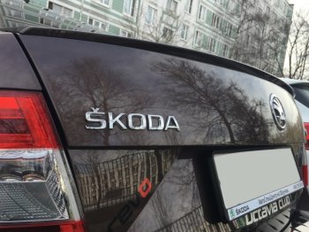 3 399 р. Лип спойлер АВТОКРАТ  Skoda Octavia  A7 (2012-2020) дорестайлинг лифтбэк, рестайлинг лифтбэк (Неокрашенный)  с доставкой в г. Владивосток. Увеличить фотографию 4