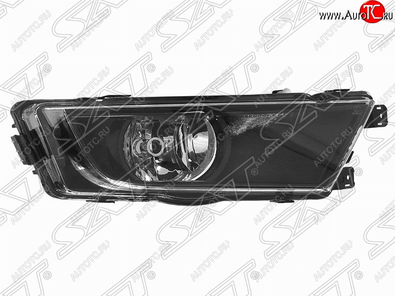 1 969 р. Правая противотуманная фара SAT (черная)  Skoda Octavia  A7 (2012-2017) дорестайлинг лифтбэк, дорестайлинг универсал  с доставкой в г. Владивосток