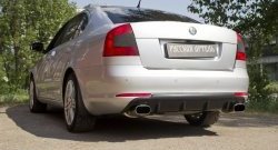 3 369 р. Диффузор заднего бампера RA  Skoda Octavia  A5 (2008-2013) лифтбэк рестайлинг, рестайлинг универсал (Поверхность шагрень)  с доставкой в г. Владивосток. Увеличить фотографию 2