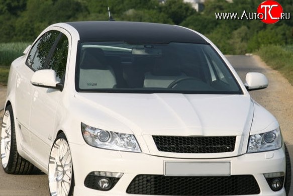 869 р. Реснички на фары M-VRS Skoda Octavia A5 рестайлинг универсал (2008-2013) (Неокрашенные)  с доставкой в г. Владивосток