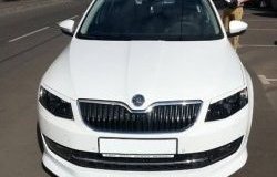 5 999 р. Накладка на передний бампер CT Skoda Octavia A7 дорестайлинг лифтбэк (2012-2017) (Неокрашенная)  с доставкой в г. Владивосток. Увеличить фотографию 2