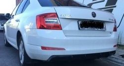 6 199 р. Накладка на задний бампер Rieger Style Skoda Octavia A7 дорестайлинг лифтбэк (2012-2017) (Неокрашенная)  с доставкой в г. Владивосток. Увеличить фотографию 6