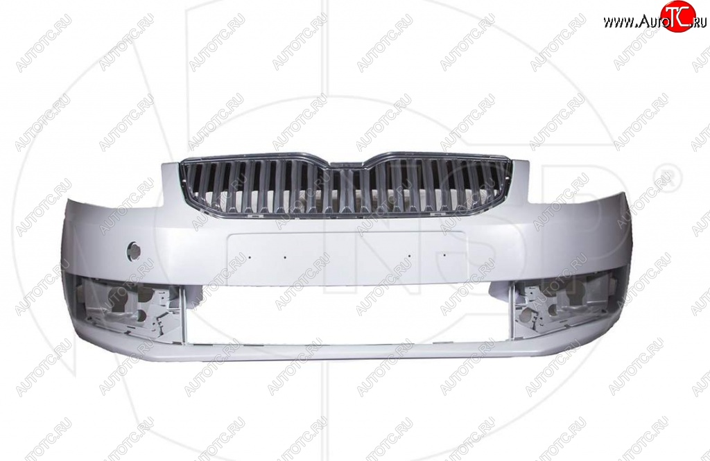 7 949 р. Передний бампер NSP (с решеткой радиатора) Skoda Octavia A7 дорестайлинг лифтбэк (2012-2017) (Неокрашенный)  с доставкой в г. Владивосток