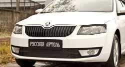 819 р. Реснички на фары RA Skoda Octavia A7 дорестайлинг лифтбэк (2012-2017) (Неокрашенные)  с доставкой в г. Владивосток. Увеличить фотографию 3