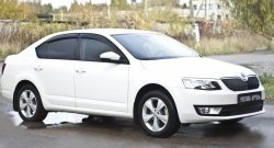 979 р. Зимняя заглушка решетки переднего бампера РА Skoda Octavia A7 рестайлинг универсал (2016-2020)  с доставкой в г. Владивосток. Увеличить фотографию 3