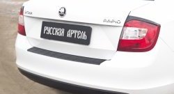 1 279 р. Защитная накладка на задний бампер RA  Skoda Rapid ( NH3,  NH1) (2012-2017) дорестайлинг лифтбэк, хэтчбэк дорестайлинг  с доставкой в г. Владивосток. Увеличить фотографию 2