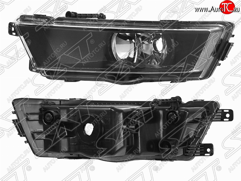 2 039 р. Левая противотуманная фара (чёрная) SAT  Skoda Rapid ( NH3,  NH1) (2012-2017) дорестайлинг лифтбэк, хэтчбэк дорестайлинг  с доставкой в г. Владивосток